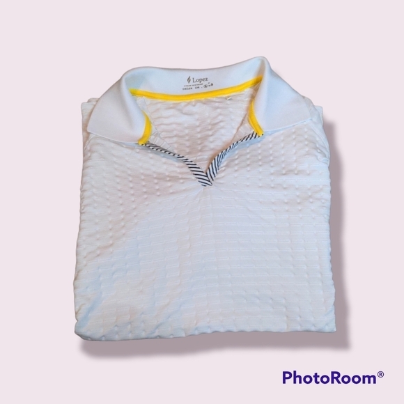 GOLF POLO White Pucker ~ Nancy Lopez XL - Picture 13 of 14